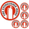 SmartSign Fire Extinguisher Inside Stickers, 2.75" x 2.75" Reflective Labels with Aggressive Adhesive, Pack of 6
