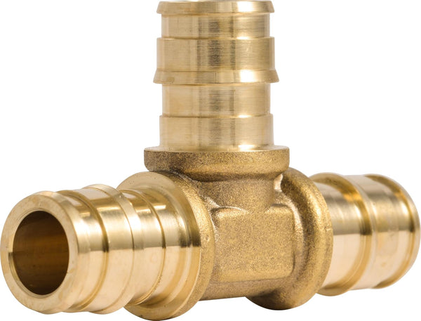 SharkBite 1/2 Inch Expansion Tee for PEX-A Pipe, Brass Plumbing Fittings for PEX-A Tubing