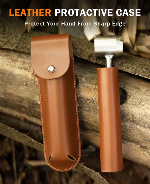 Bushcraft Hand Auger Wrench, Heavy-Duty Scotch Eye Wood Auger, Manual Hole Maker Multitool