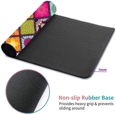 Desk Pad Mat Gaming Mouse Pads Set - XXL Large Mouse Pad with Coasters for Office & Home (31.5"x 11.8")