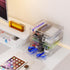 Organizer Storage Plastic Drawer for Desk, 2 Pcs 4x8 2 Drawer Desktop Office Supplies, Clear Desk Accessories