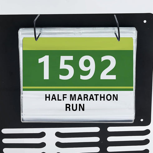 20 8.8x7.4 SUPERDANT PCS Running Medal Hangers Race Bib Display Vinyl Protector Sheets Transparent Rectangular