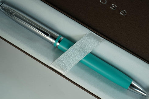 Cross Limited Collection Classic Avitar - Matte Teal Barrel with Polished Chrome Appointments, Luxury Gift Pen