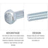 Hex Bolts (5/16-24x3") 8Pcs, Grade 2 Carbon Steel Zinc Plated Hex Head Screw for Furniture Repair