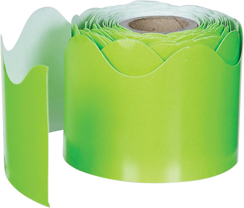 Carson Dellosa 36 Ft Scalloped Lime Green Bulletin Board Borders for Classroom, White Board & Cork Board