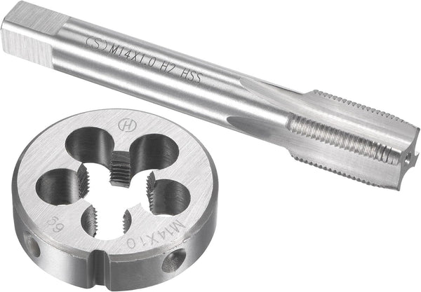 uxcell M14 x 1mm Metric Tap and Die Set, Machine Thread Screw Tap & Die Kit for Nut Screw Bolt Repair