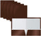 Better Office Products 2 Pocket Glossy Laminated Brown Paper Folders, Box of 25, Letter Size