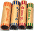 L LIKED Preformed Coin Wrappers Rolls (128 Assorted) - Quarters, Pennies, Nickels, and Dimes