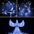 2-Pack 200 LED Solar Fairy Lights Outdoor, Upgraded Oversize Lamp Beads Solar String Lights for Garden Patio