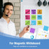 Reusable Magnetic Sticky Notes, 30 Pack, 3x3 in, Dry Erase Magnets with Marker for Whiteboard, Office Supplies