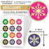 PARTH IMPEX Snowflake Stickers, Pack of 120 - 2" Large Round Gold Foil Stamping Labels for Christmas Holiday Cards