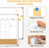 Large Dry Erase Calendar for Wall, 36"x24" Double-Sided Magnetic Whiteboard Calendar with Cork Board