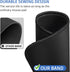 Black Mouse Pad - Cute Splash-proof Textured 10.2 x 8.2 Inch, Stitched Edge Non-Slip Waterproof Rubber