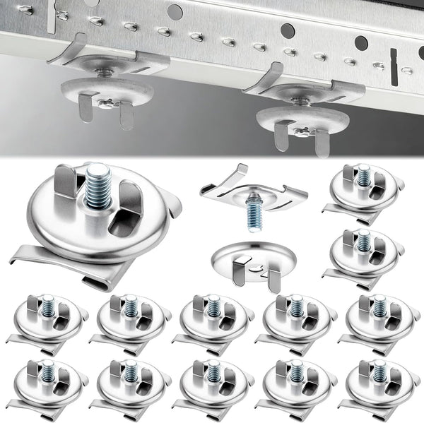 MorningRo 12 Pcs Spring Steel T Bar Ceiling Clips, Drop Ceiling T Bar