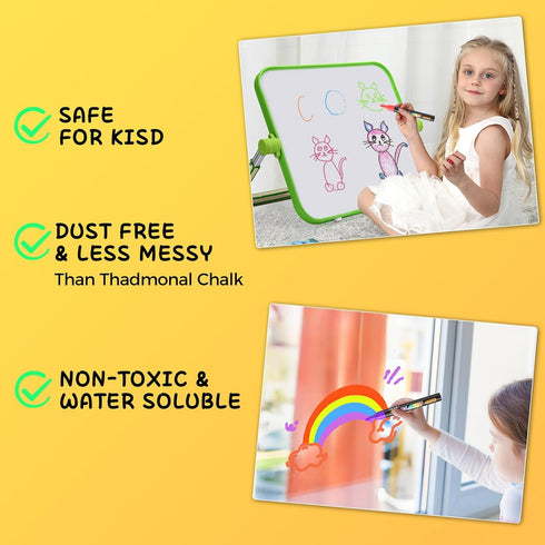 Liquid Chalk Markers Erasable, 8 Vibrant Chalkboard Markers with 4.5mm Reversible Tips for Kids and Adults