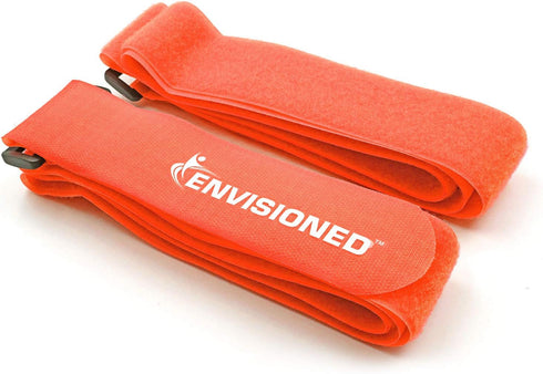 Reusable Cinch Straps 2" x 72" (Usable Length 64") - 2 Pack Hook and Loop Straps