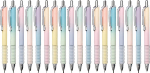 Gel Pens Medium Point 0.7mm Black Ink, Retractable Cute Pens for Smooth Writing, School Office Supplies, Pack of 18