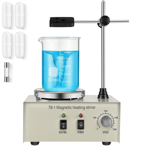 78-1 Magnetic Stirrer Hot Plate with Magnetic Stirrer, 1000ml Lab Hot Plate, 2400 RPM with 4 Stir Bars