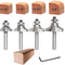 4Pcs Roundover Router Bits,Radius -3/16",1/4",5/16",3/8" Edge Forming Router Bit Set,1/4 Inch Shank,Corner