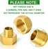 TAISHER 5PCS Brass Pipe Fitting, Reducer Adapter, 1/4-Inch Male Pipe x 1/4-Inch Female Pipe
