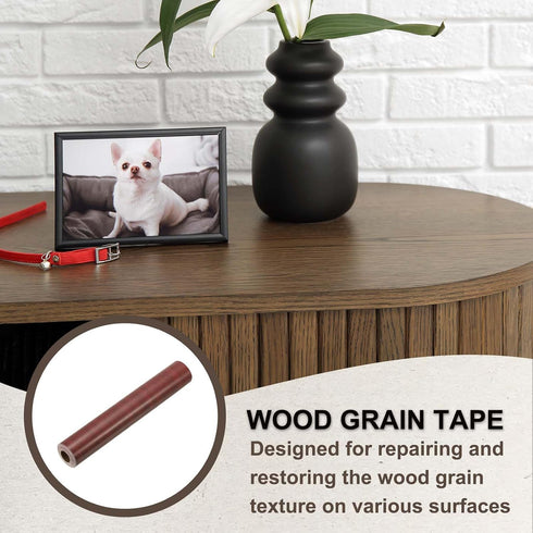 12" 32 PATIKIL Wood Grain Tape x ft, Self-Adhesive Wood Texture Repair Tape Realistic Wooden Effect Patch for Furniture