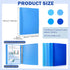 CHENGU 12 Pieces 1 Inch Plastic Binder with Pocket - Blue Color, Holds 200 Sheets