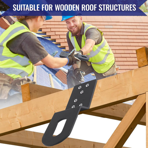 Lightweight Rustproof Aluminum Alloy Permanent Roof Anchors Arrest Anchor for Wood Surfaces Roof Tie-Off Points (2)