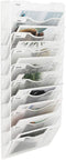EasyPAG Wall File Organizer, 10 Tire Vertical Mesh Metal Hanging File Holder, Paper Document Rack for Home Office