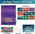 50 Pack 4" 6" Gold Foiled Employee Appreciation Cards with Envelopes and Stickers, x Thick Employee Thank You Cards