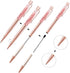 ZZTX 3 Pcs Rose Gold Ballpoint Pens, Bling Dynamic Liquid Sand Pen with Refills, Office Supplies Gift Pens