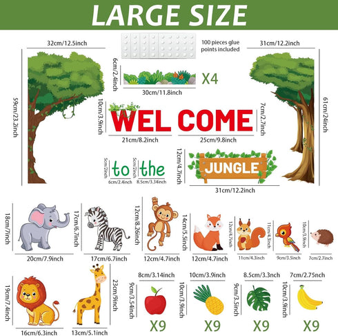 ZOIIWA Welcome to The Jungle Bulletin Board Set - Jungle Animals Classroom Decorations and Cutouts for Teachers