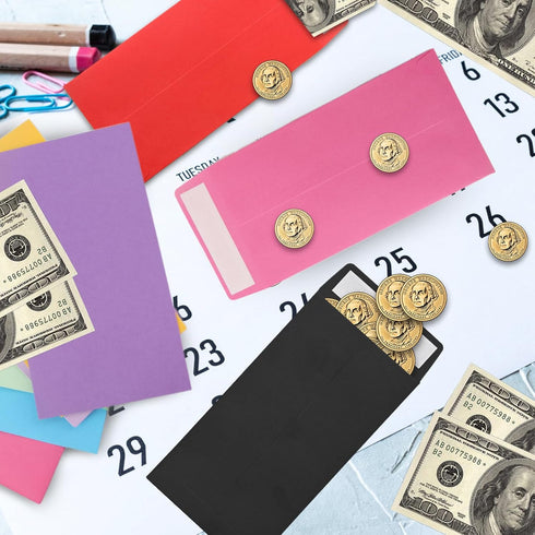 Cash Envelopes 100 Packs, 3.5x6.5 Inches, White Coin Envelopes for Budgets, Checks, Coins, Jewelry, Small Items