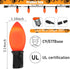 C9 25FT C9 27 Bulbs, LED Orange Halloween Lights, Halloween String Lights with Orange LED Hanging Decoration Light