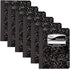 Mead Square Deal Composition Book, 6 Pack, 100-Count, College Ruled, Black Marble (09932)