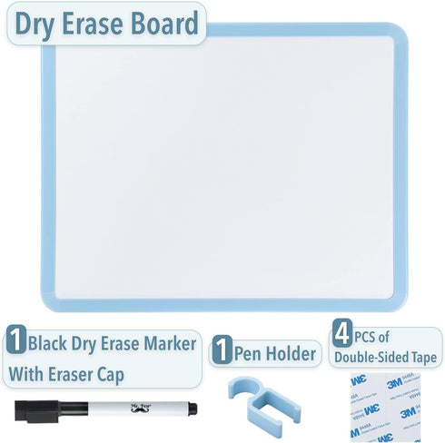Mr. Pen- Dry Erase Board, 14” x 11” with a Black Dry Erase Marker, Blue Frame, Small White Board for Kids, Students, Small Dry Erase Board, Mini White Board by Mr. Pen