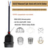 E26 Commercial (45cm Base Hanging Sockets,TWDRTDD Dropped Black Rubber Weatherproof Cord Light Sockets