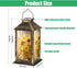 RAINFALLARING Solar Lantern Elegant Yellow White Rose Bouquet Sunflowers Glitter Accents Outdoor Waterproof Hanging