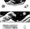 Gaming Mouse Pad, Japanese Black and White Sea Wave Large XXL Extended Desk Mat, 31.06" x 11.8" for Home Office Gaming