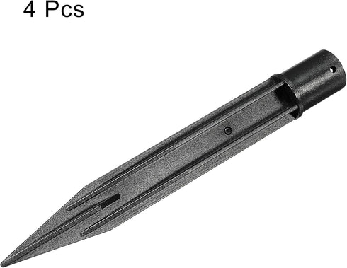 Spikes,18x150mm Pack 4 MECCANIXITY Solar Light Ground Stakes for Garden Pathway Landscape Lamps, ABS Plastic Black