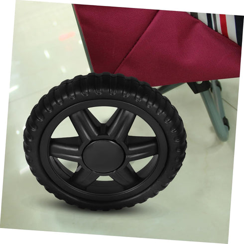2Pcs Ciieeo Heavy Duty Plate Casters Replacement Wheels for Shopping Carts Rubber Rolling Cart Parts Effortless Shock