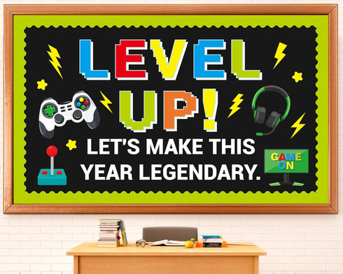 Video Game Theme Bulletin Board Set Level Up Classroom Decoration Video Game