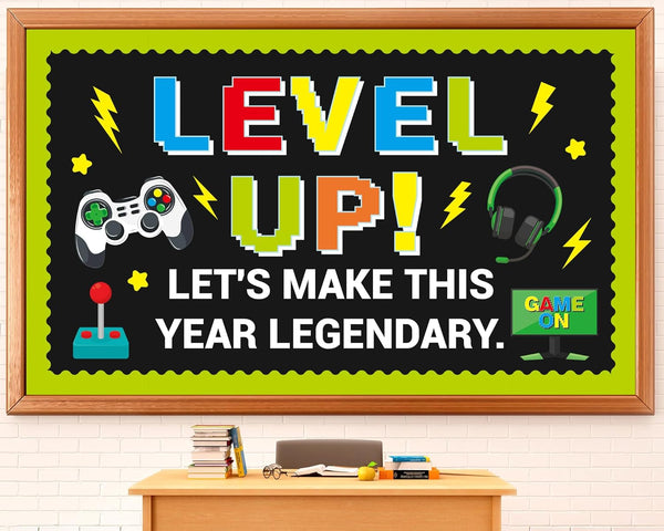Video Game Theme Bulletin Board Set Level Up Classroom Decoration Video Game