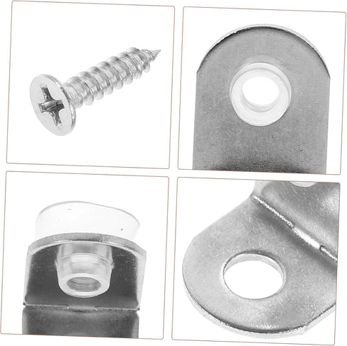 Angoily Stainless Steel Corner Brackets for Shelves Heavy Duty Brackets for Glass and Support of Durable Angle Braces