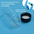 20 PCS 20ML Clear Small Liquid Sample Glass Vials with Screw Caps, Leak-Proof Vial, 24-414 Black Screw Cap