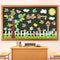 Whaline 116Pcs Spring Bulletin Board Decorations Set Colorful Tree Flower Bird Butterfly Cutouts