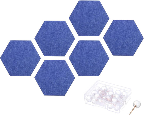DMiotech 6 Pack 12 Inch X 10 Inch Blue Felt Bulletin Board for Sound Proofing Wall Panels in Home Studio