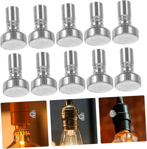 ORFOFE 10pcs Lamp Turn Knobs Replacement Decorative Light Socket Knobs Caps for Table and Floor Lamps Elegant Finish