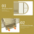 SUPEASY Mesh Desk Organizer, Desk Accessories with Pen Holder and 2 Drawers for Office Supplies - Golden Yellow