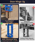 HEYCODY 2.5" -5", 1/4" 5/8" Door Hinge Jig Tool for Router, Adjustable Aluminum Alloy Mortise Jig Fits Door Hinges Door