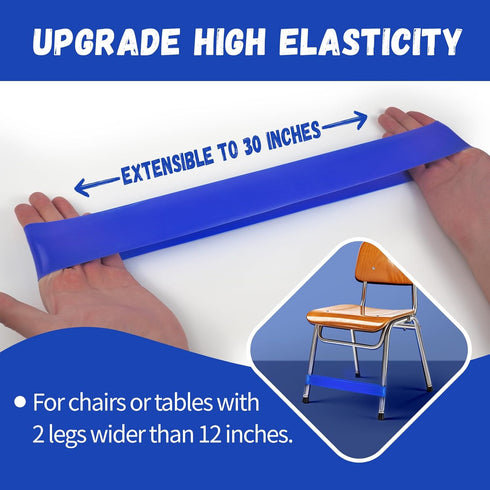 WNSIRVY 16 Pack Chair Bands for Kids with Fidgety Feet, ADHD Tools for Kids, Improve Focus & Reduce Restlessness, Chair